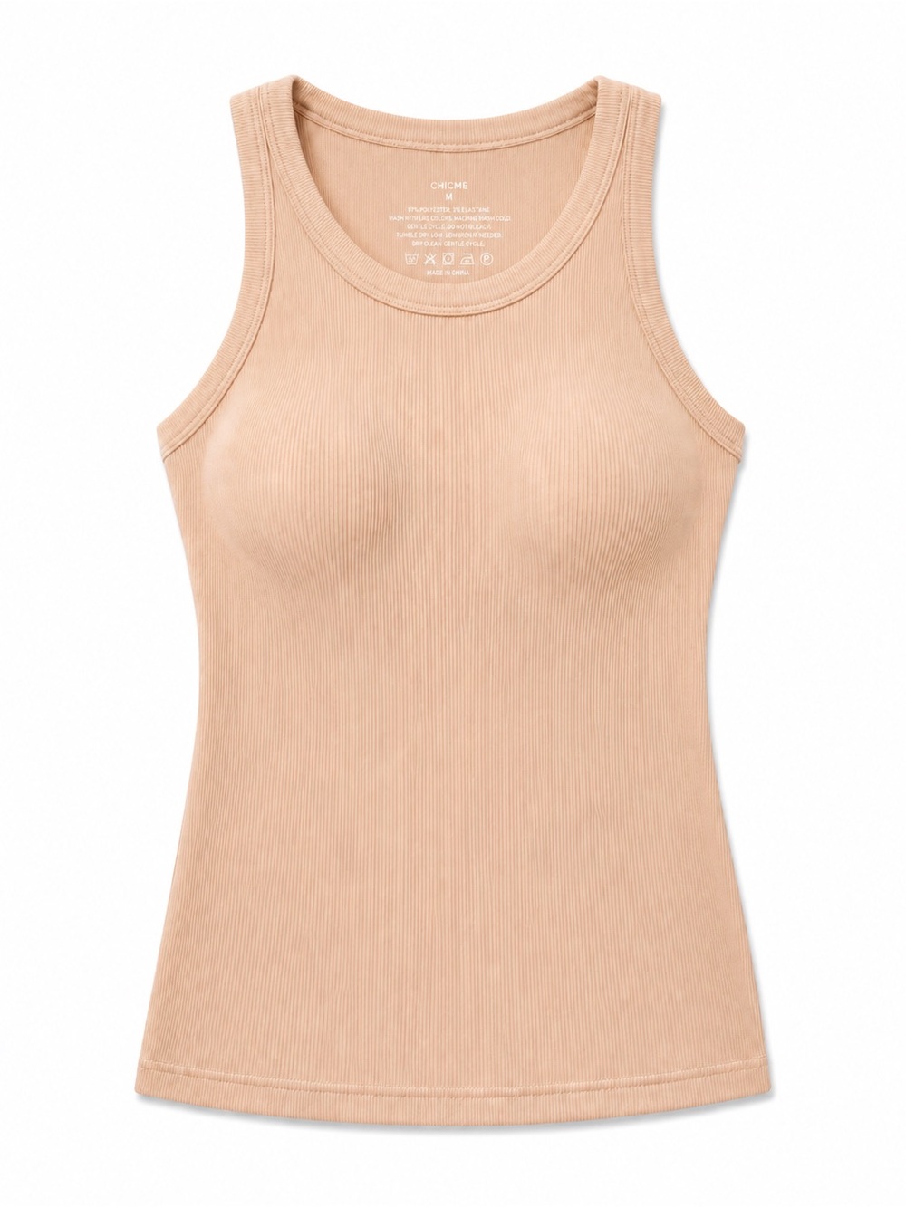 CHICME Slim Built In Bra Tank Top in Berge